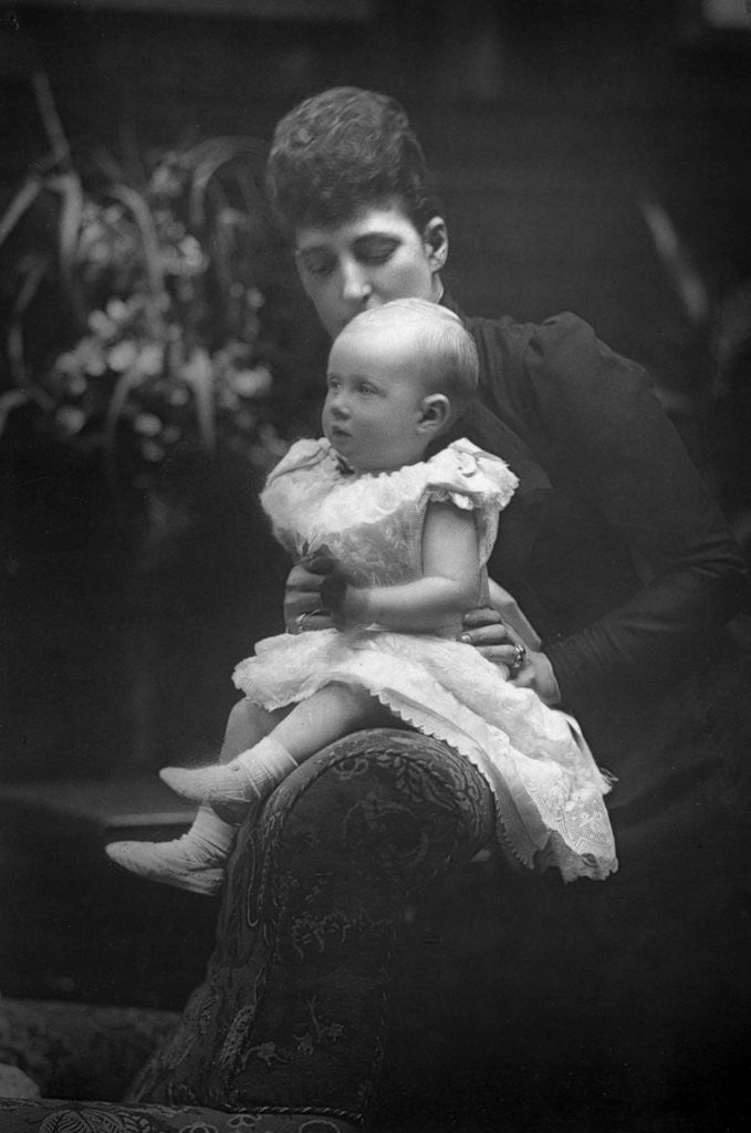 Detail of Princess Louise (1867-1931) with her daughter Princess Alexandra by W&D Downey