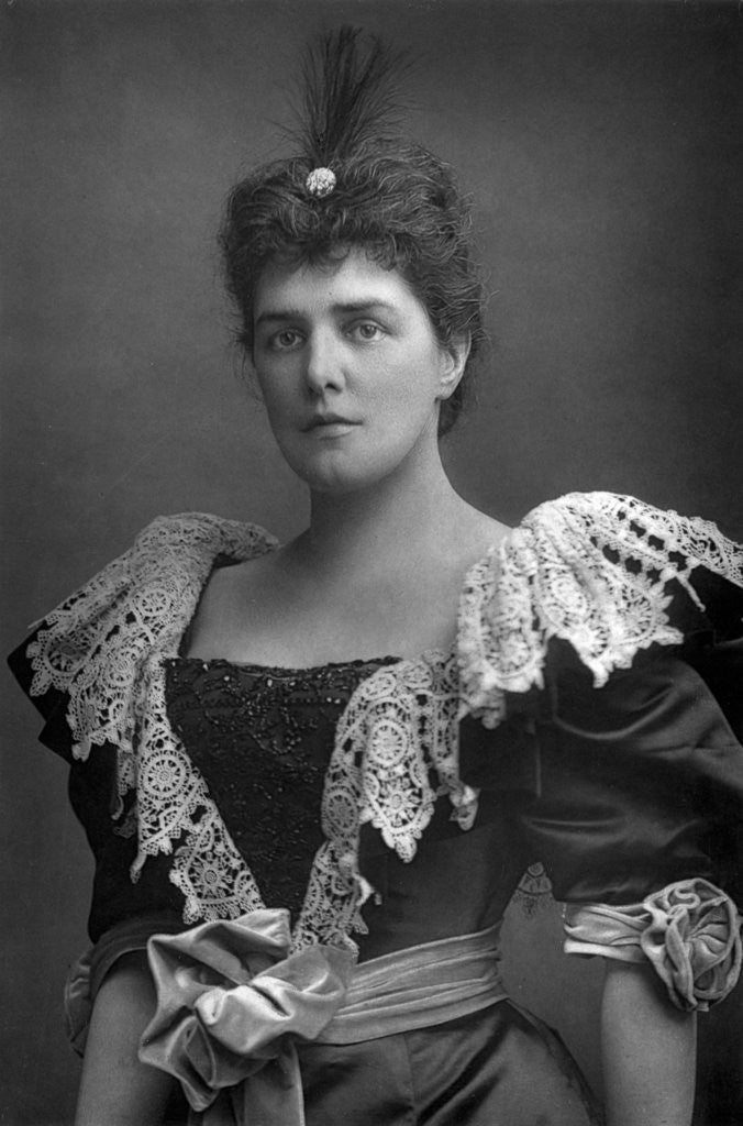Detail of Lady Randolph Churchill (1854-1921), American society beauty by W&D Downey