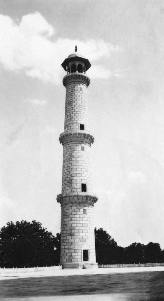 Detail of A minaret at the Taj Mahal, Agra, India by Anonymous