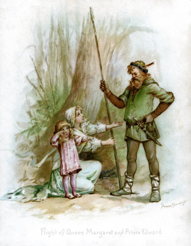 Detail of Flight of Queen Margaret and Prince Edward by Frances Brundage