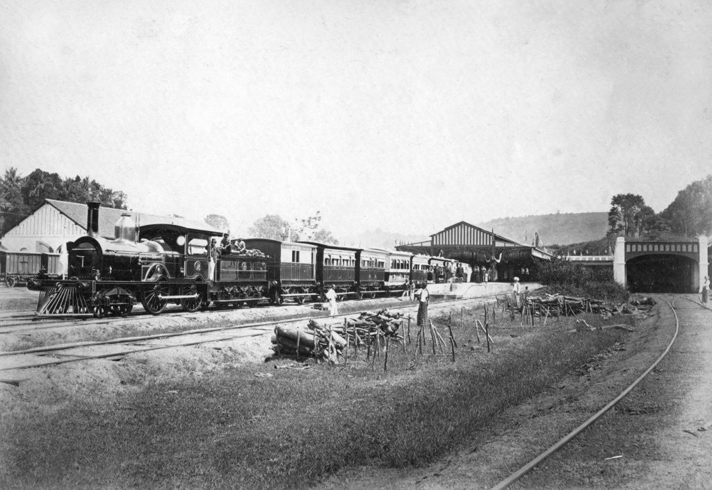 Detail of The Royal Train leaving Kandy station, Sri Lanka by Anonymous