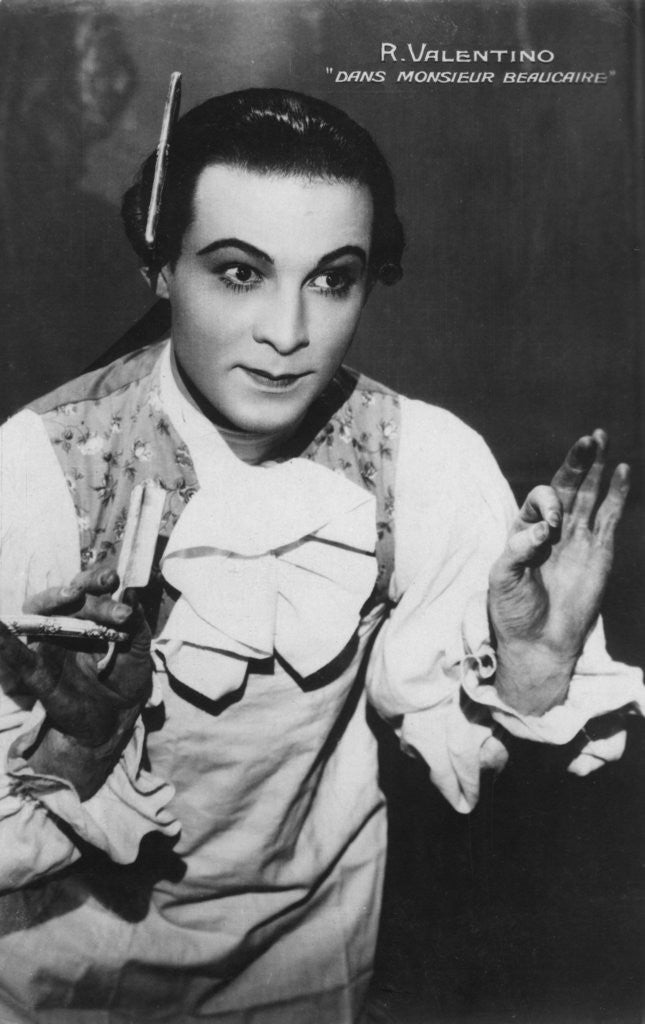 Detail of Rudolph Valentino (1895-1926), Italian actor by Anonymous