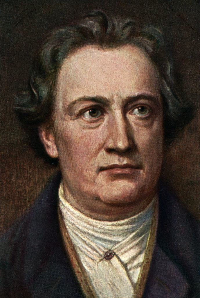 Detail of Johann Wolfgang von Goethe (1749-1832), German writer by Anonymous