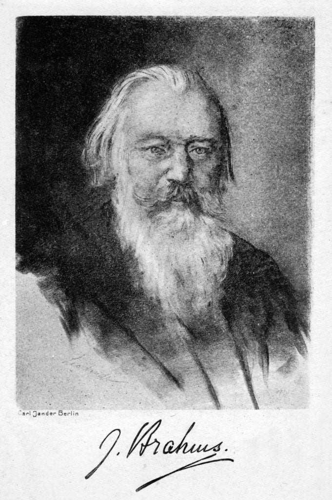 Detail of Johannes Brahms (1833-1897), German composer by Carl Jander