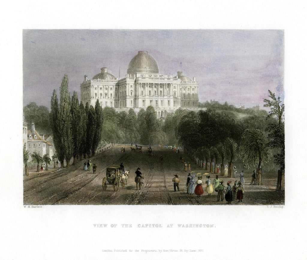 Detail of View of the Capitol at Washington, USA by CJ Bentley