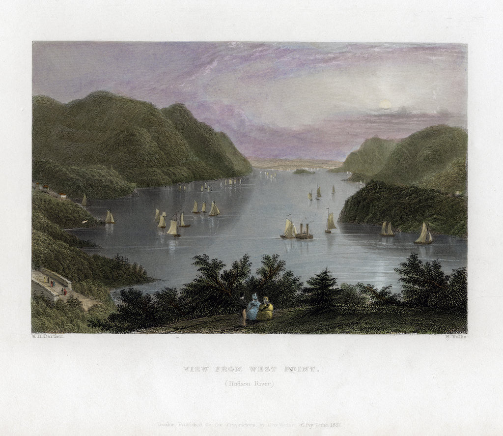 Detail of The Hudson River as seen from West Point, USA by R Wallis
