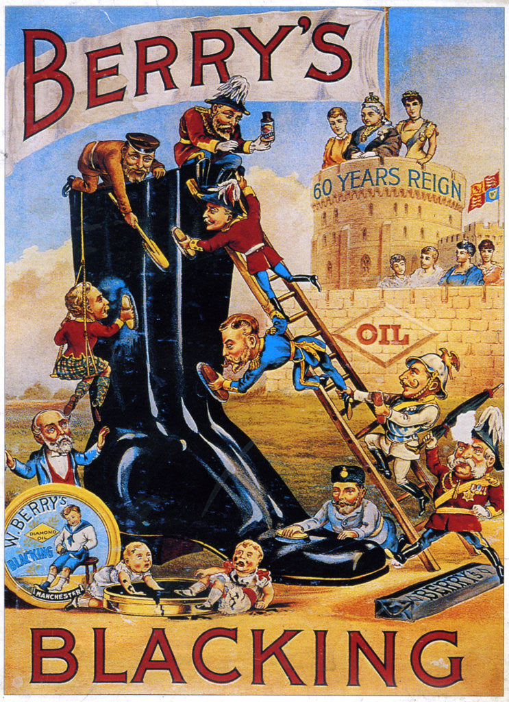 Detail of Advertisement for Berry's boot polish by Anonymous