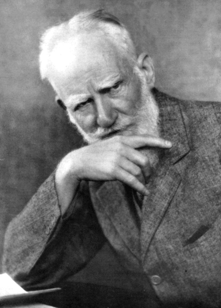 Detail of George Bernard Shaw (1856-1950), Irish author by Anonymous