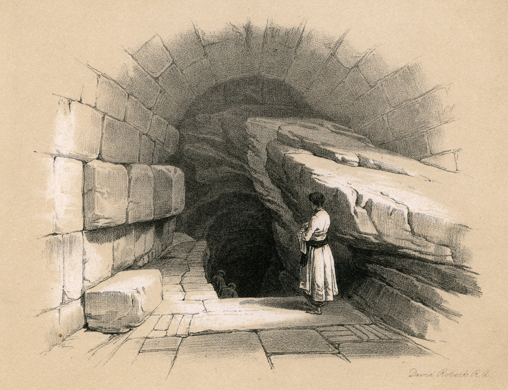 Detail of Upper fountain of Siloam by David Roberts