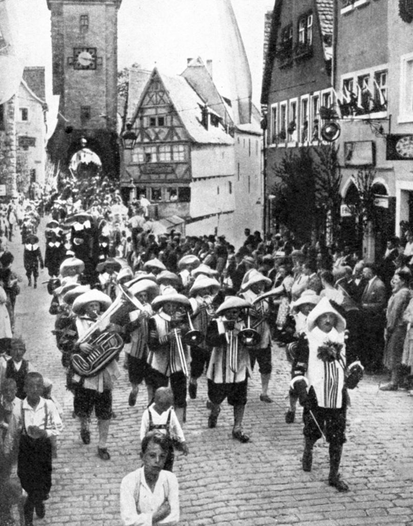 Detail of Festival in the medieval old town, Rothenburg ob der Tauber, Bavaria, Germany by Anonymous