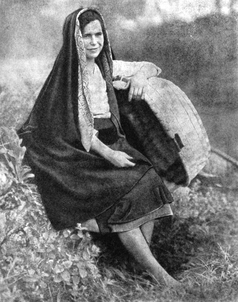Detail of Peasant woman, northern Portugal by O Bobone