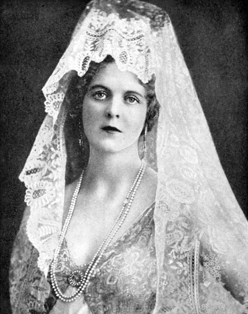 Detail of Woman wearing a lace mantilla, Andalusia, Spain by Fox