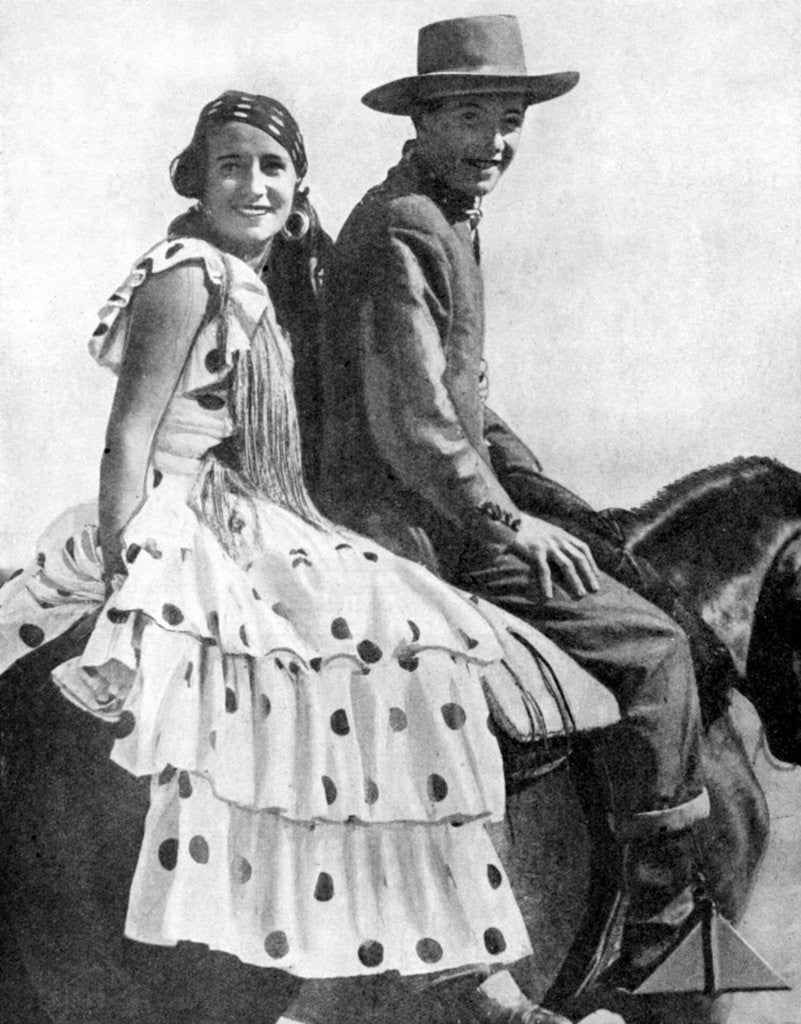 Detail of Dancers on their way to Seville, Spain by Fox