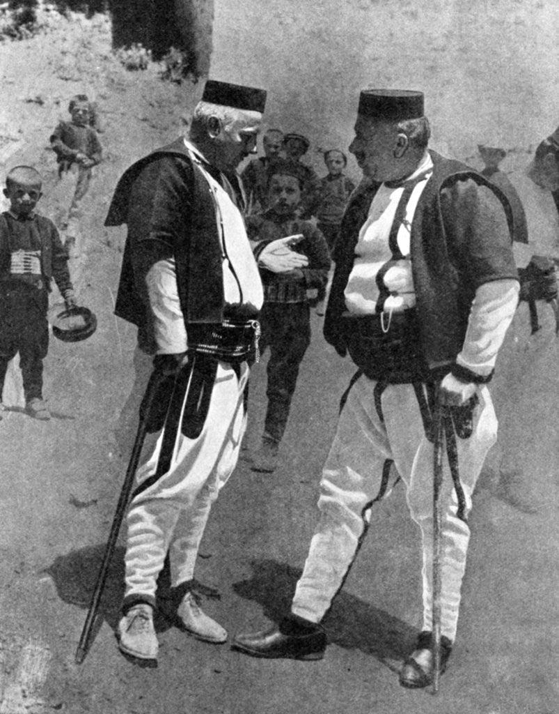 Detail of Serbian peasants by Anonymous