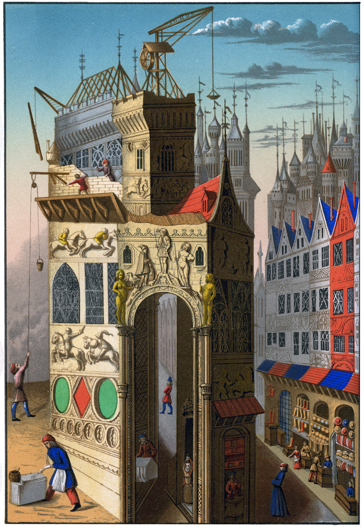 Detail of Building construction, France by Franz Kellerhoven