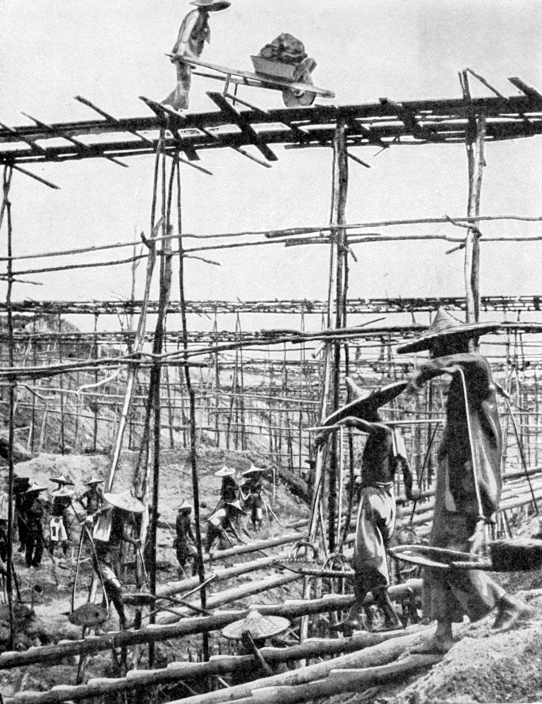 Detail of Primitive methods in the world's richest tin district, Taiping, China by Ewing Galloway