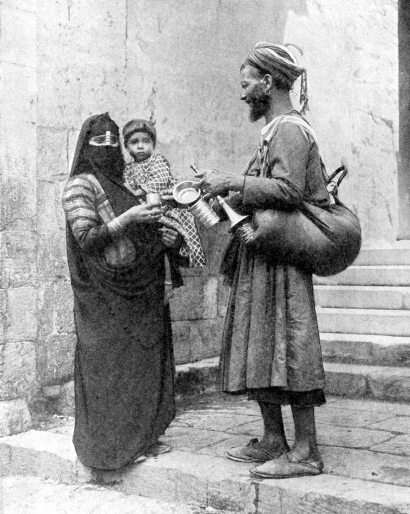 Detail of A water seller, Cairo, Egypt by Donald McLeish
