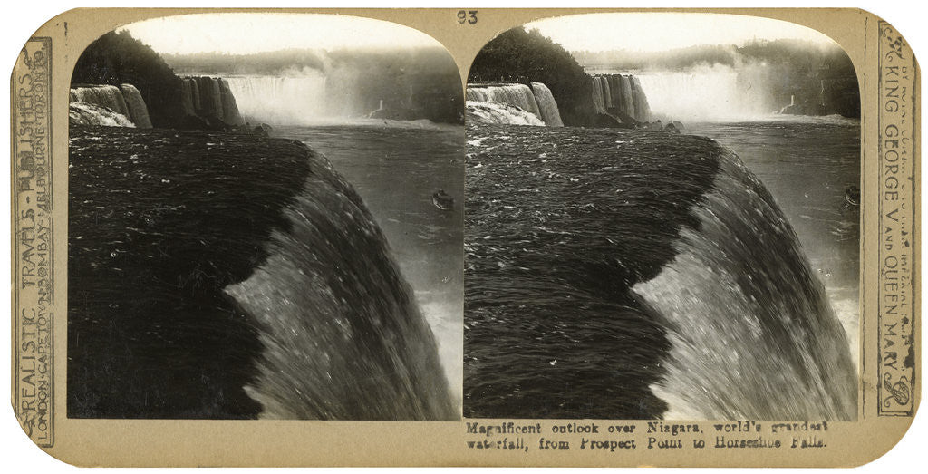 Detail of The Niagra Falls, from Prospect Point to Horseshoe Falls by Anonymous