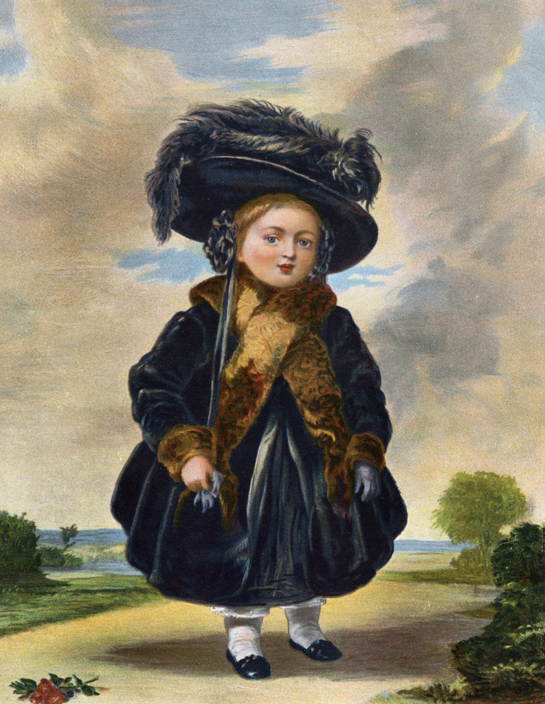 Detail of Queen Victoria (1819-1901) aged four years old by Eyre & Spottiswoode