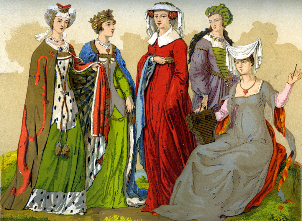 Detail of English noblewomen by Edward May