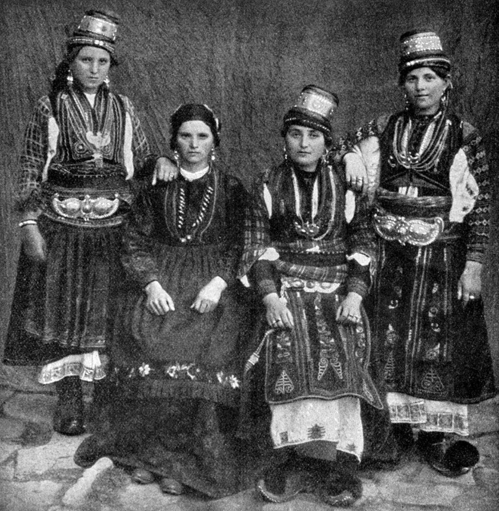 Detail of Romany women, Albania by Underwood & Underwood