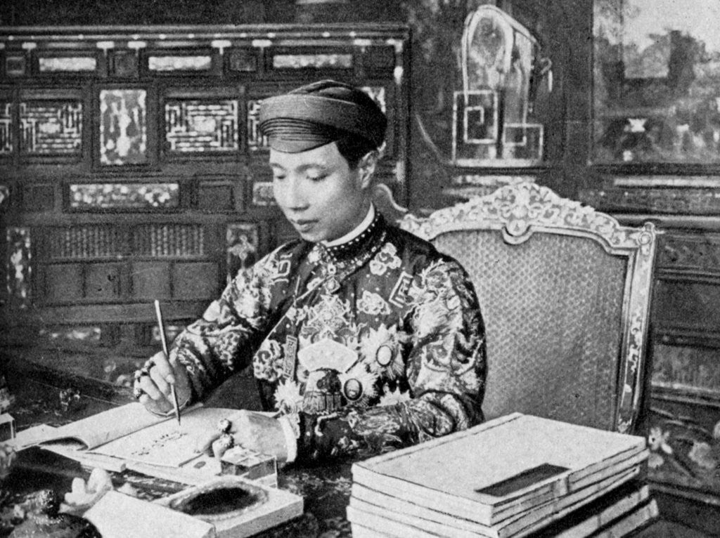 Detail of Emperor Khai Dinh (1885-1925), 12th Emperor of the Nguyen Dynasty, Annam, Vietnam by Anonymous