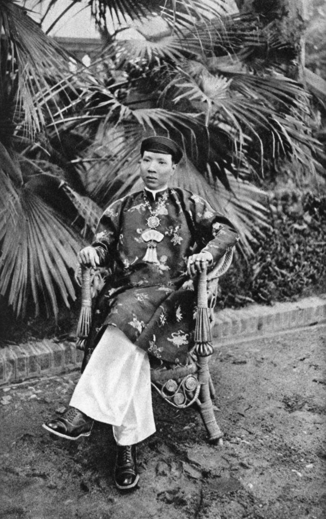 Detail of Emperor Khai Dinh (1885-1925), 12th Emperor of the Nguyen Dynasty, Annam, Vietnam by Anonymous