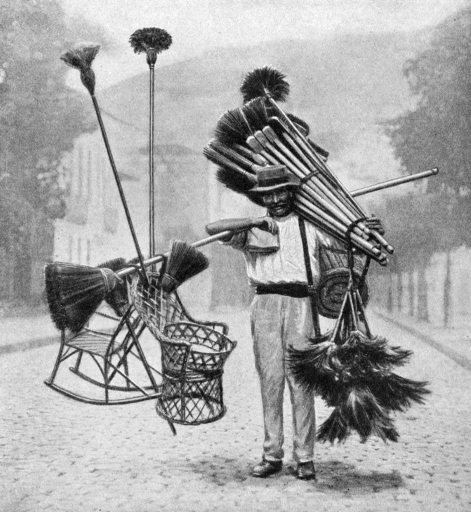 Detail of Broom vendor, Rio de Janeiro, Brazil by Anonymous