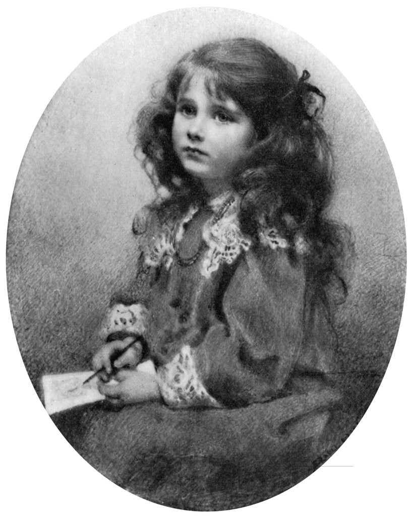 Detail of The Queen Mother as a child by Mabel Emily Hankey