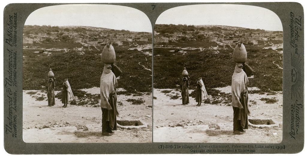 Detail of The village of Imwas (Emmaus), Palestine by Underwood & Underwood