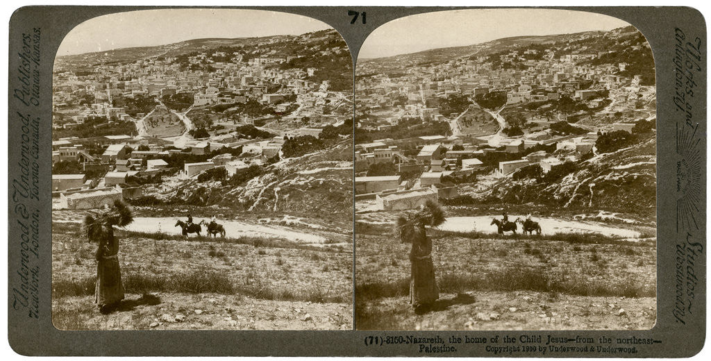Detail of Nazareth, as seen from the north-east, Palestine by Underwood & Underwood