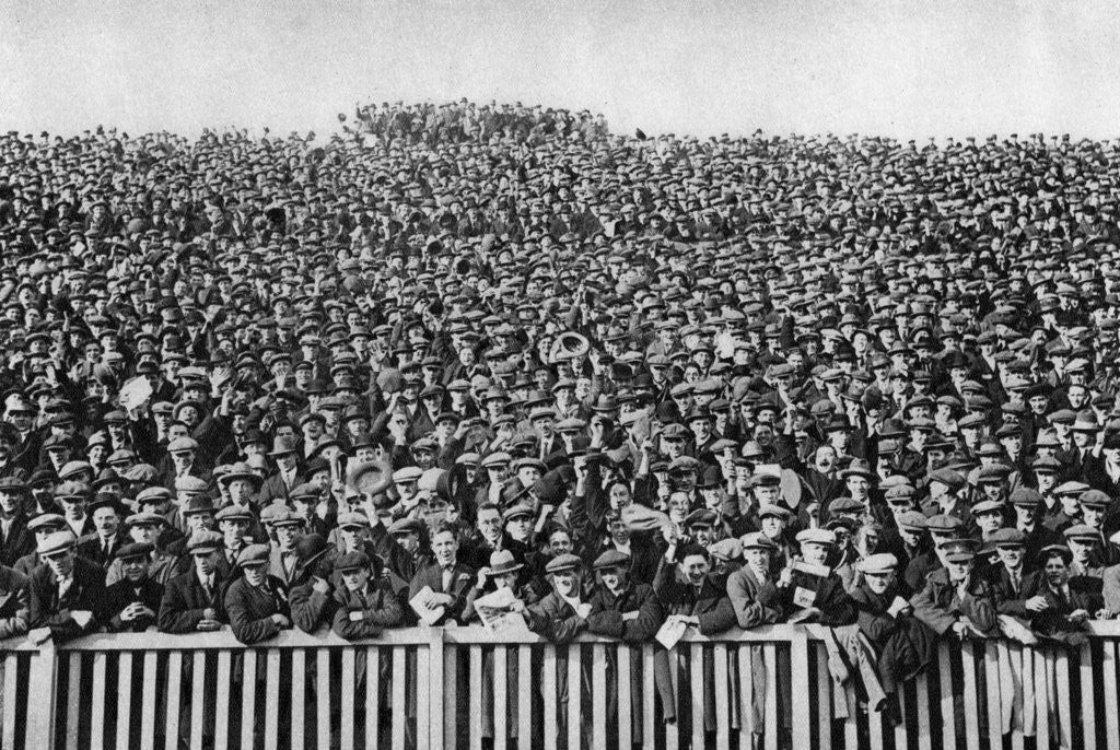 Detail of A Saturday winter football crowd, London by Anonymous