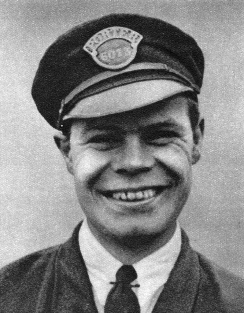 Detail of A train porter, London by Anonymous