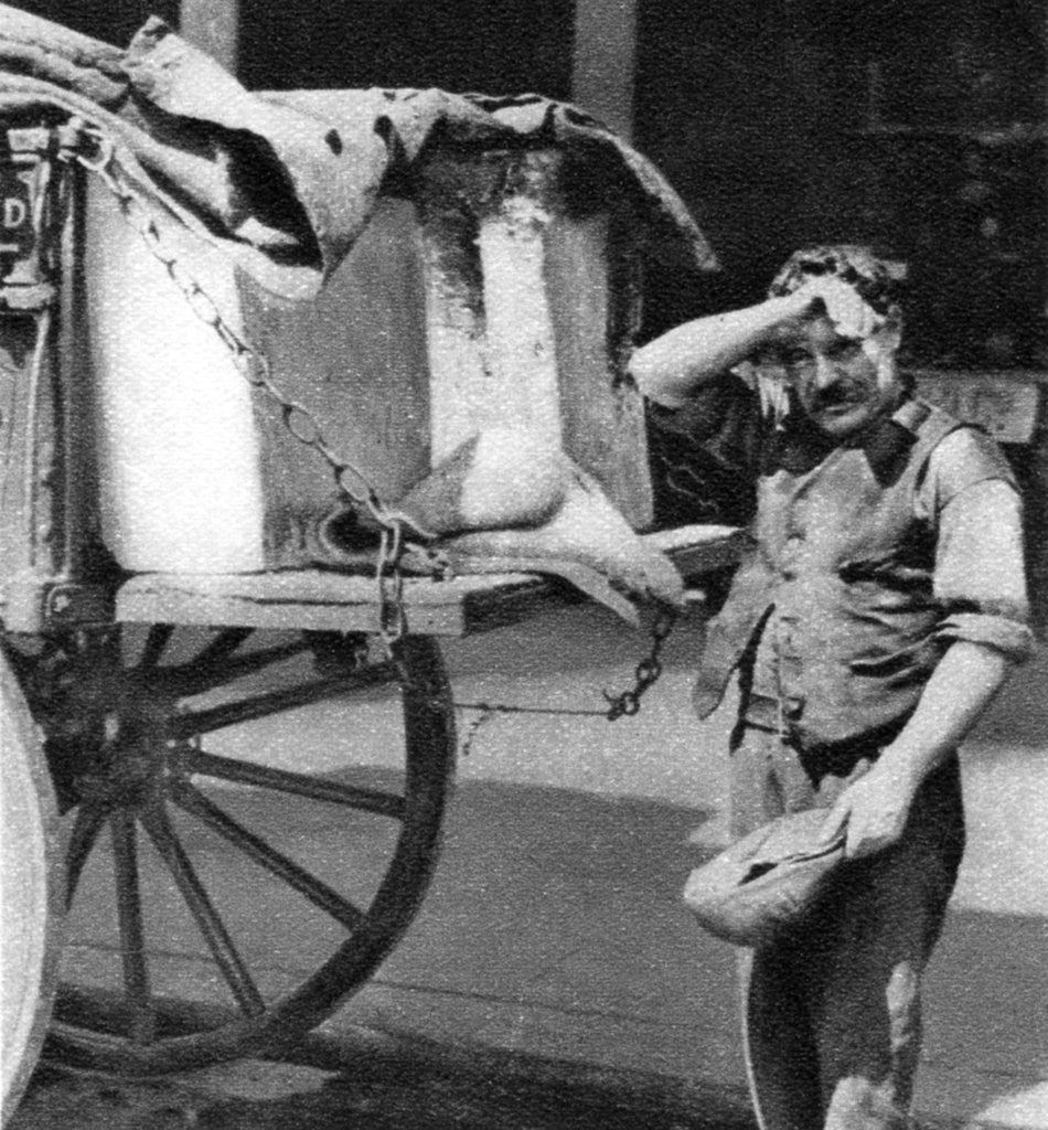 Detail of An ice man with his cart, London by Anonymous