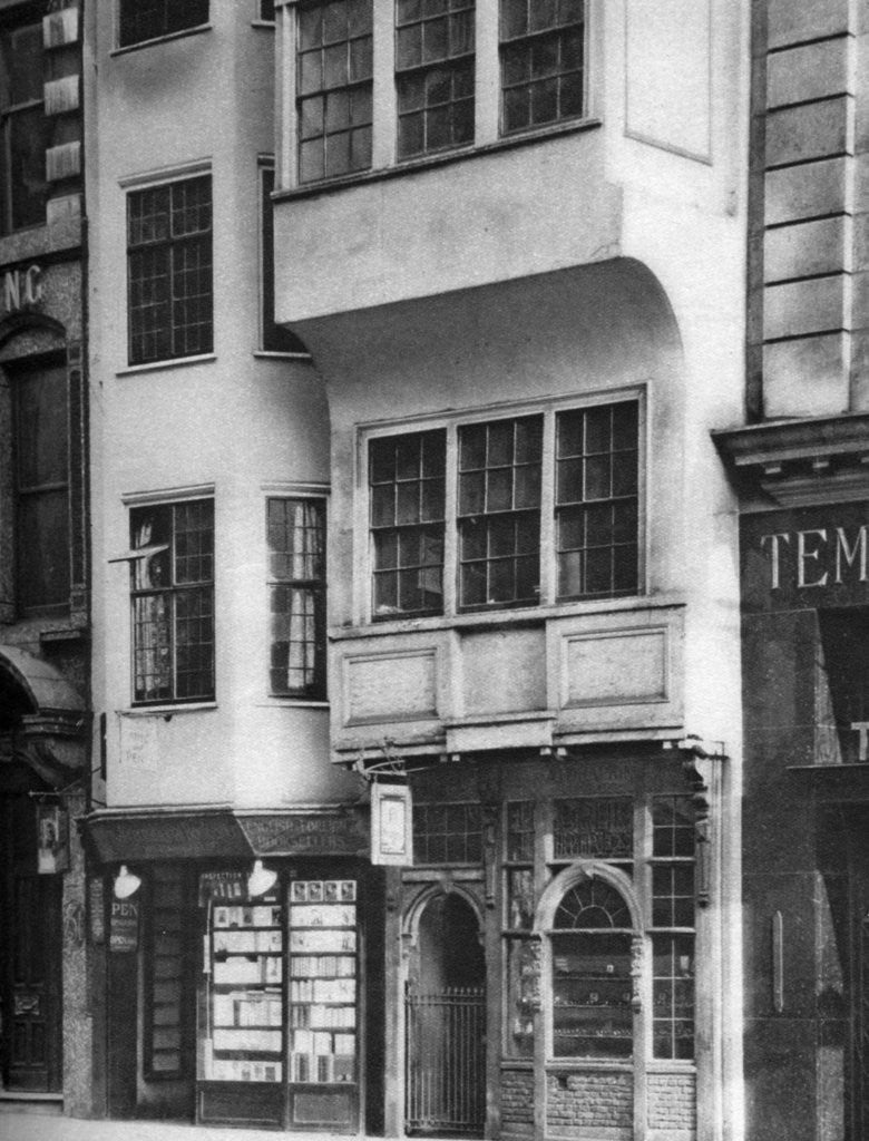 Detail of A bookshop and tobacconist's in the Strand, London by Anonymous