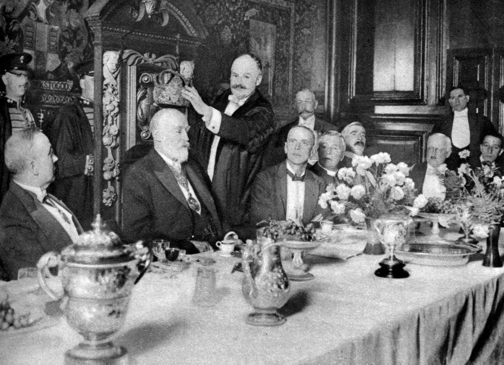 Detail of The coronation of the master of the Girdlers' Company, London by Anonymous