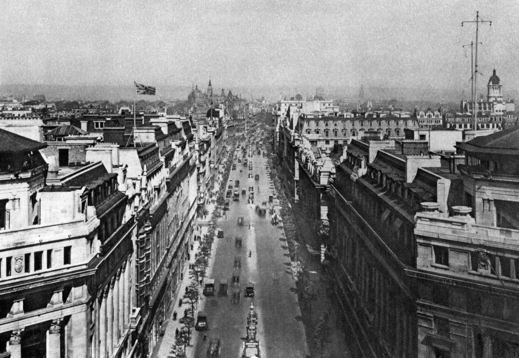 Detail of On the roof of Bush House, looking from Kingsway towards the nothern hights, London by Anonymous