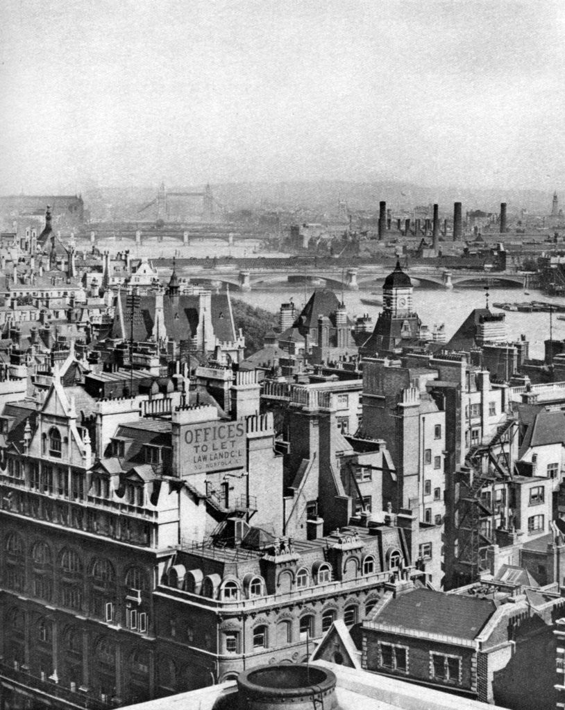 Detail of A view south-eastward from Bush House as far as Blackheath, London by Anonymous