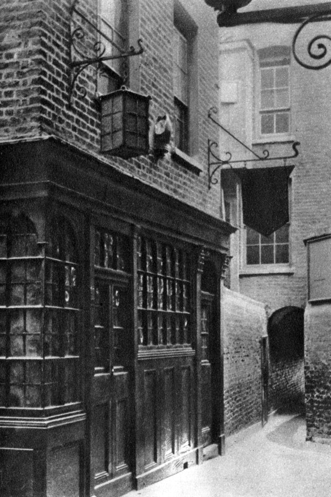 Detail of The 'Mitre' tavern, London by Paterson