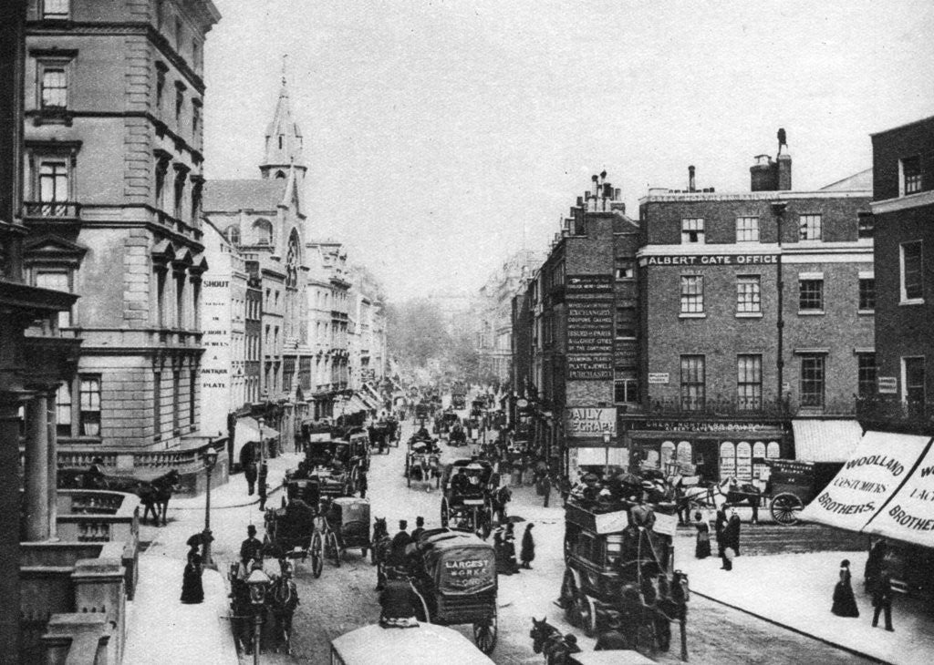 Detail of Knightsbridge, London, 1890s by Anonymous
