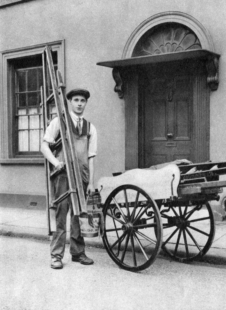 Detail of Window cleaner in Islington, London by McLeish