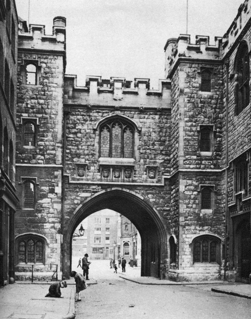 Detail of St John's Gate on a Sunday, Clerkenwell, London by McLeish
