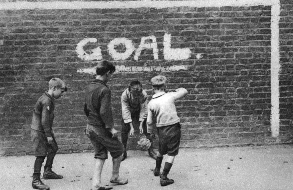 Detail of Football in the East End, London by Anonymous