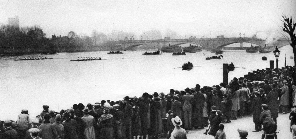 Detail of Start of the Oxford and Cambridge Boat Race, London by Anonymous