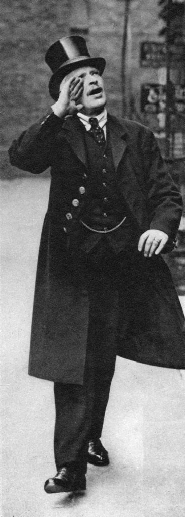 Detail of A beadle calling the hours, Ely Place, London by Anonymous