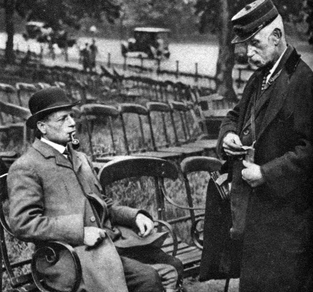 Detail of Chair hire charge, Hyde Park, London by Anonymous