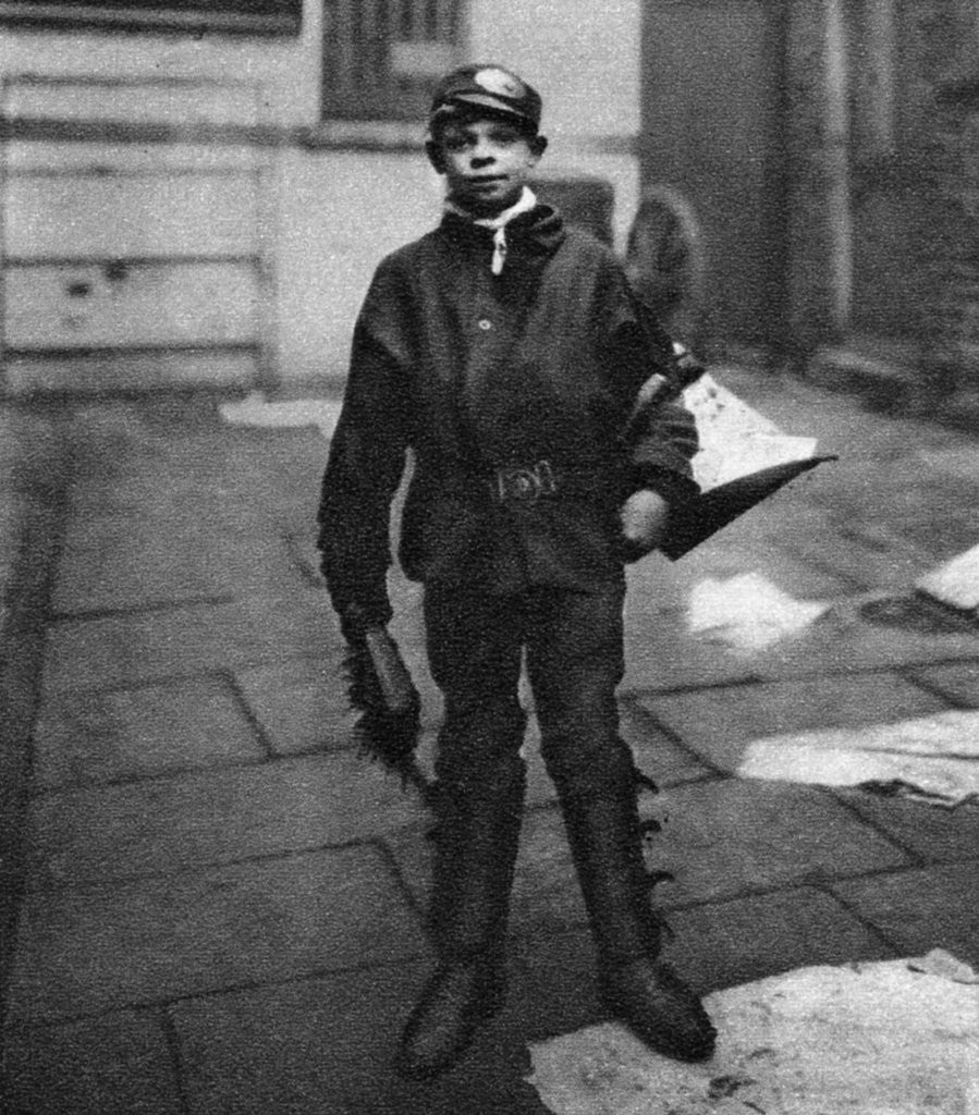 Detail of 'Scavenger boy', who cleans up horse droppings in the road, London by Anonymous