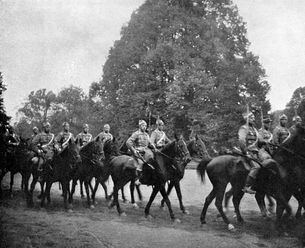 Detail of Danish Hussars at Bernsdorff by Queen Alexandra