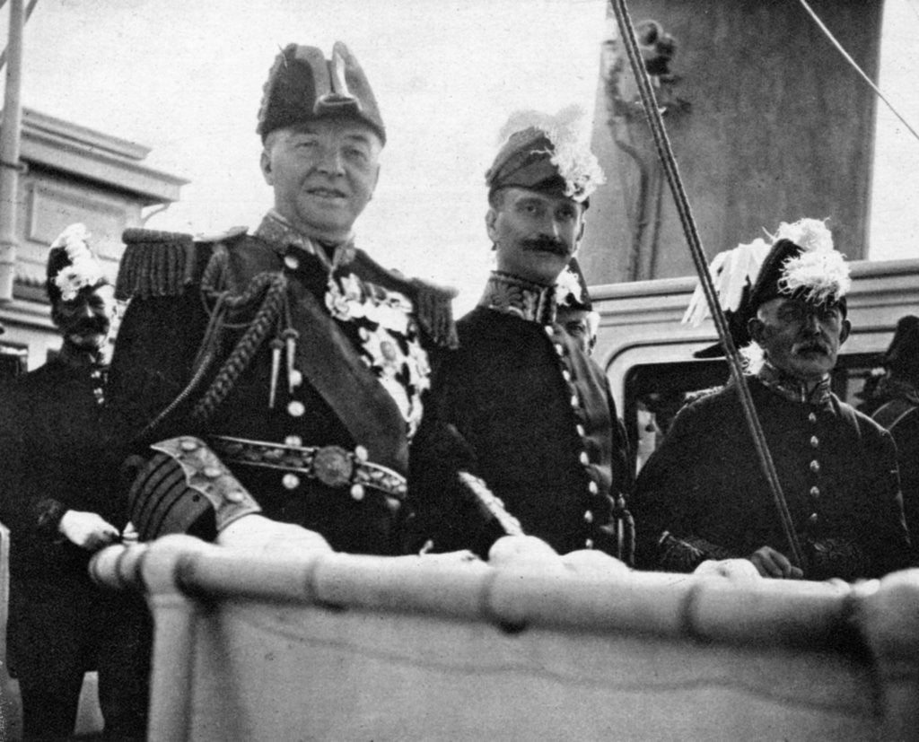 Detail of The Lords of the Admiralty at the Naval Review of 1907 by Queen Alexandra