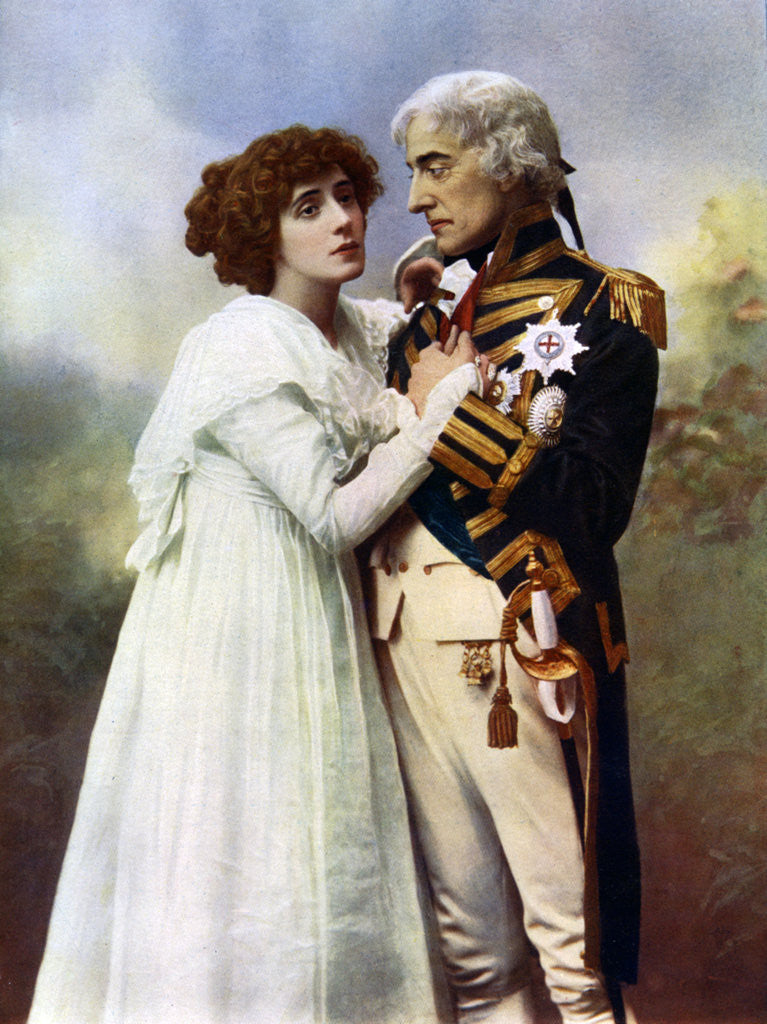 Detail of Johnston Forbes-Robertson (1853-1937) and Mrs Patrick Campbell by W&D Downey